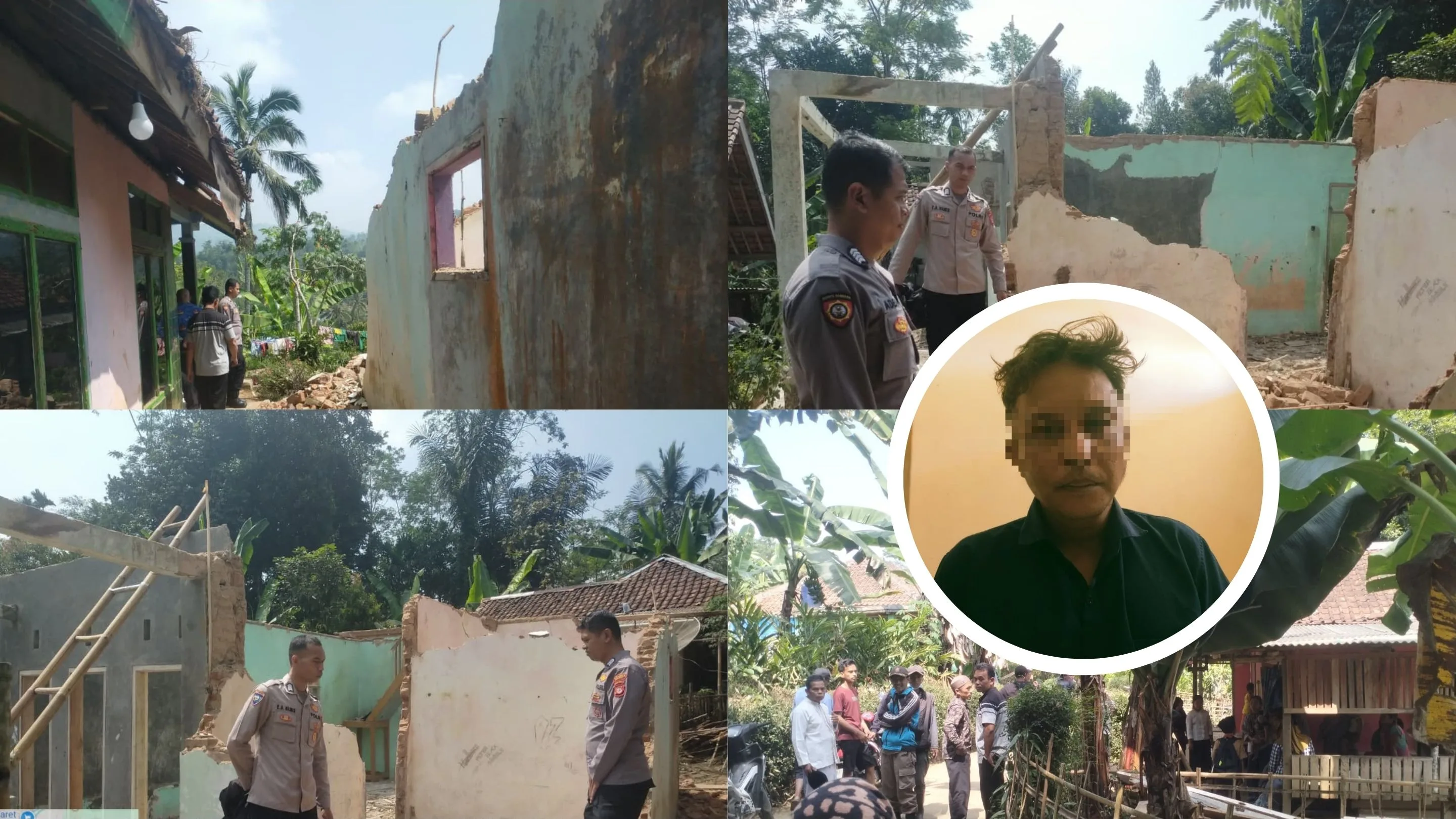 Janji Palsu Nikahi Anak Korban, Pria Asal Ciamis Runtuhkan Rumah Calon Mertua di Banjarwangi Garut
