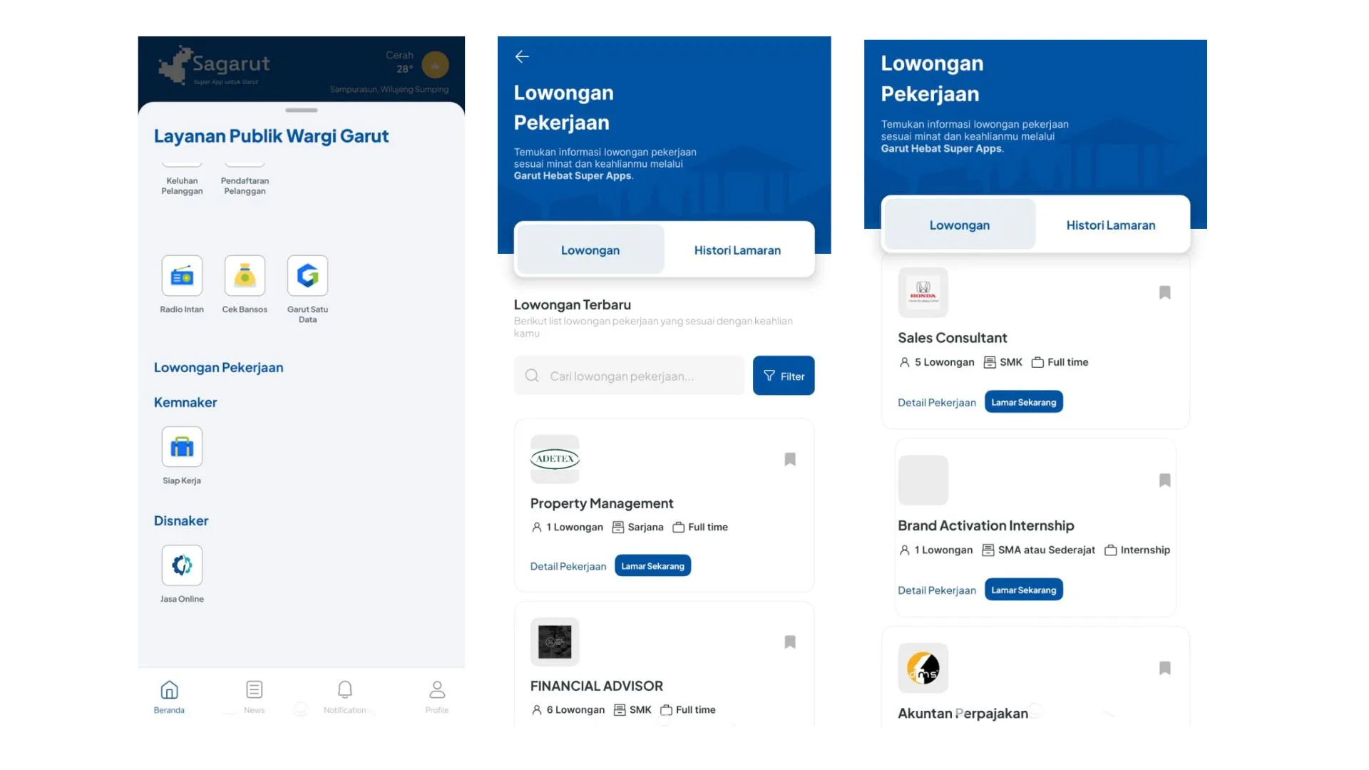 Menu Lowongan Pekerjaan Sagarut Menu Lowongan Pekerjaan Sagarut