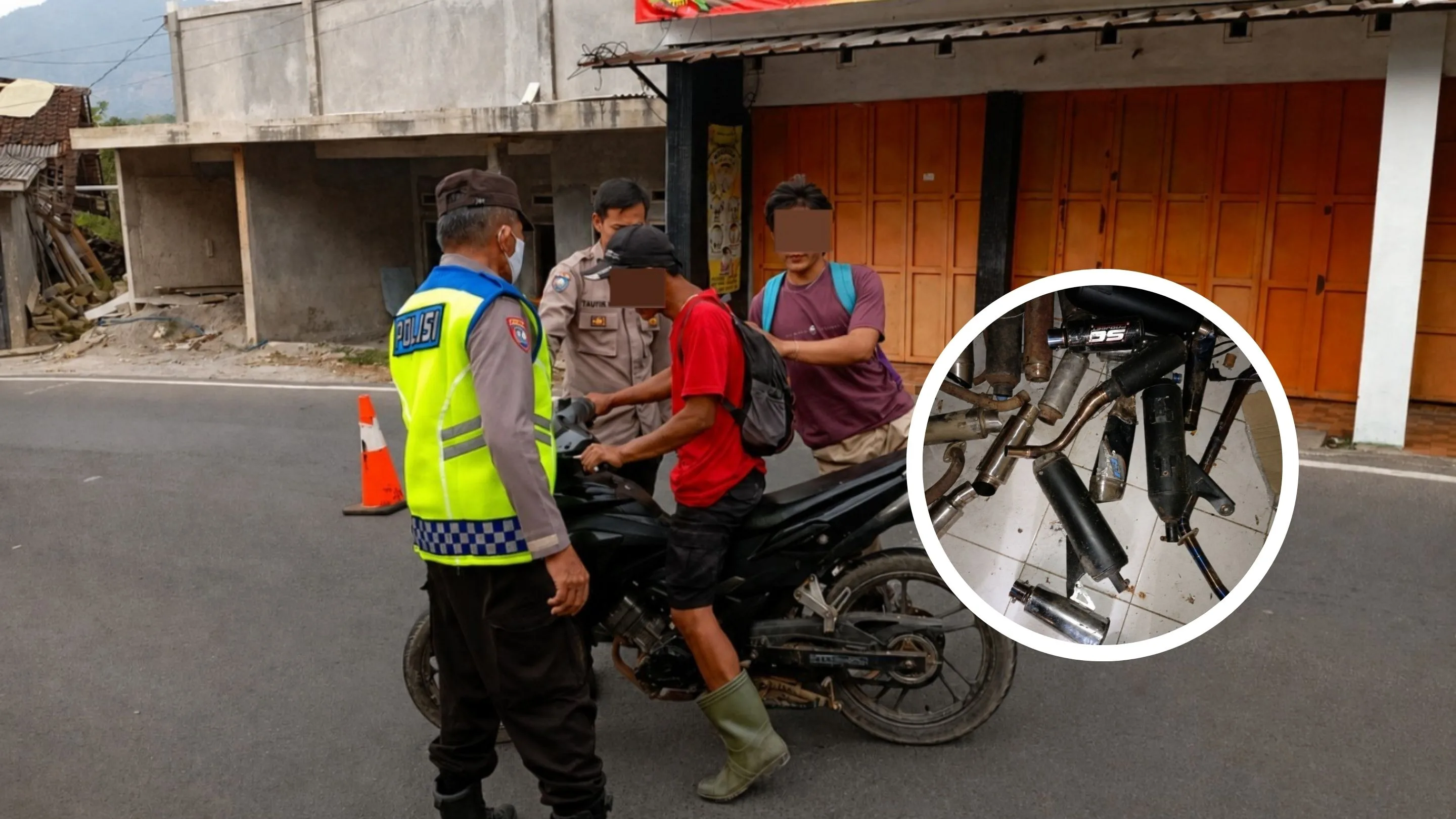 Resahkan Warga Bungbulang Garut, 19 Knalpot Brong Disita Petugas
