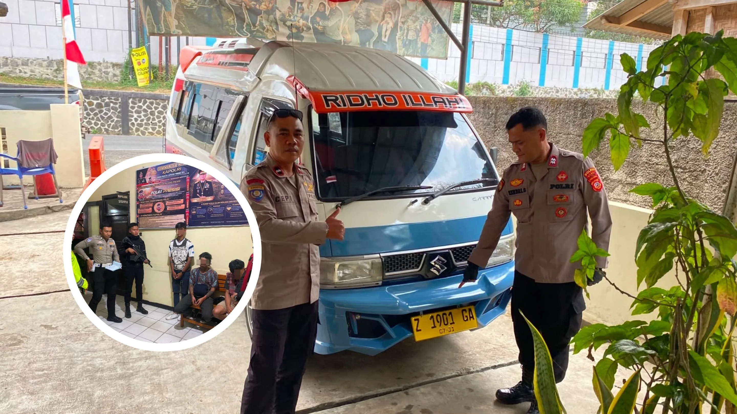 Polisi Amankan Sopir Angkot Mabuk di Jalan Raya Cilawu Garut