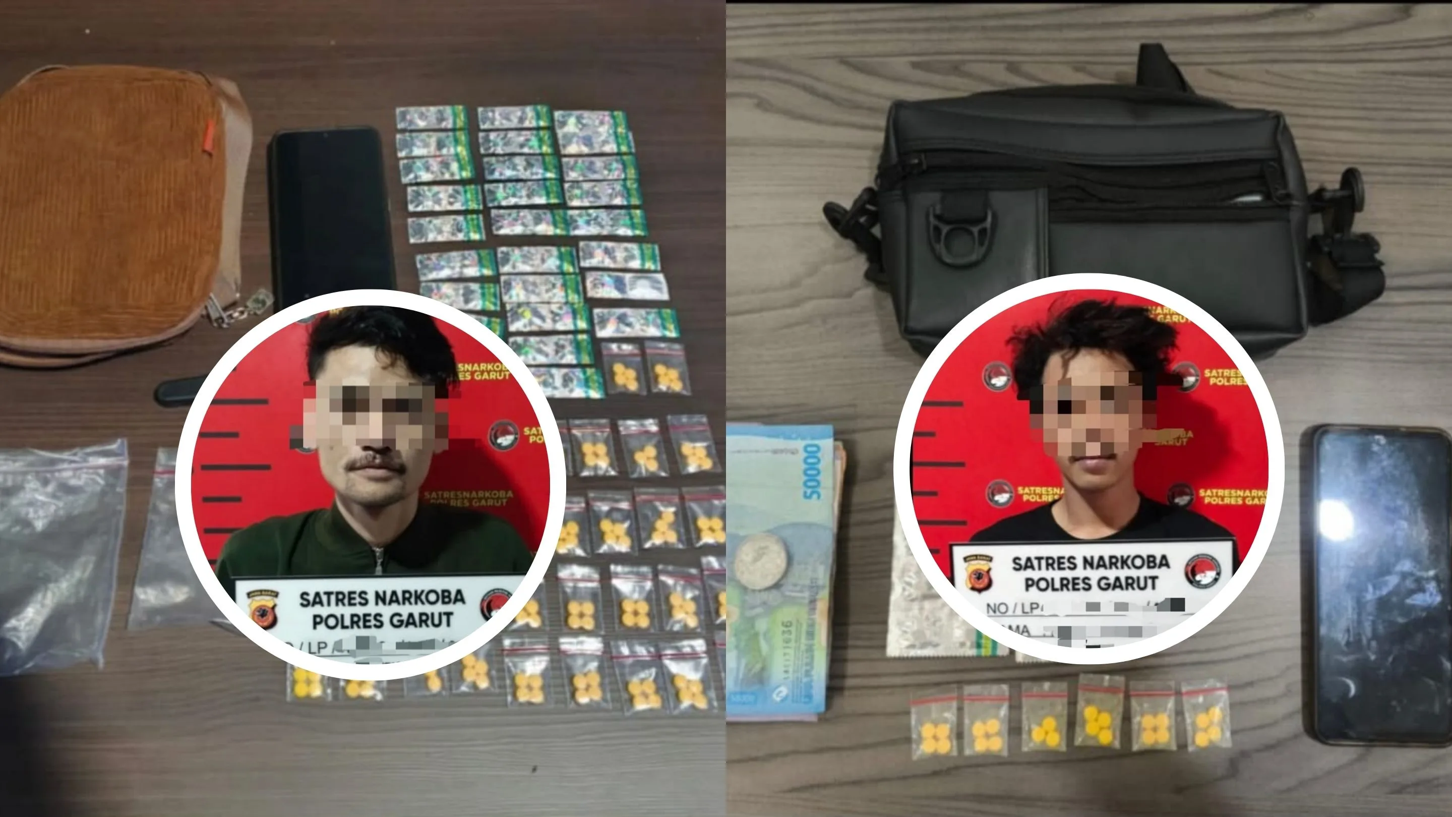 Polisi Ringkus Dua Pengedar Ratusan Obat Keras di Bayongbong Garut