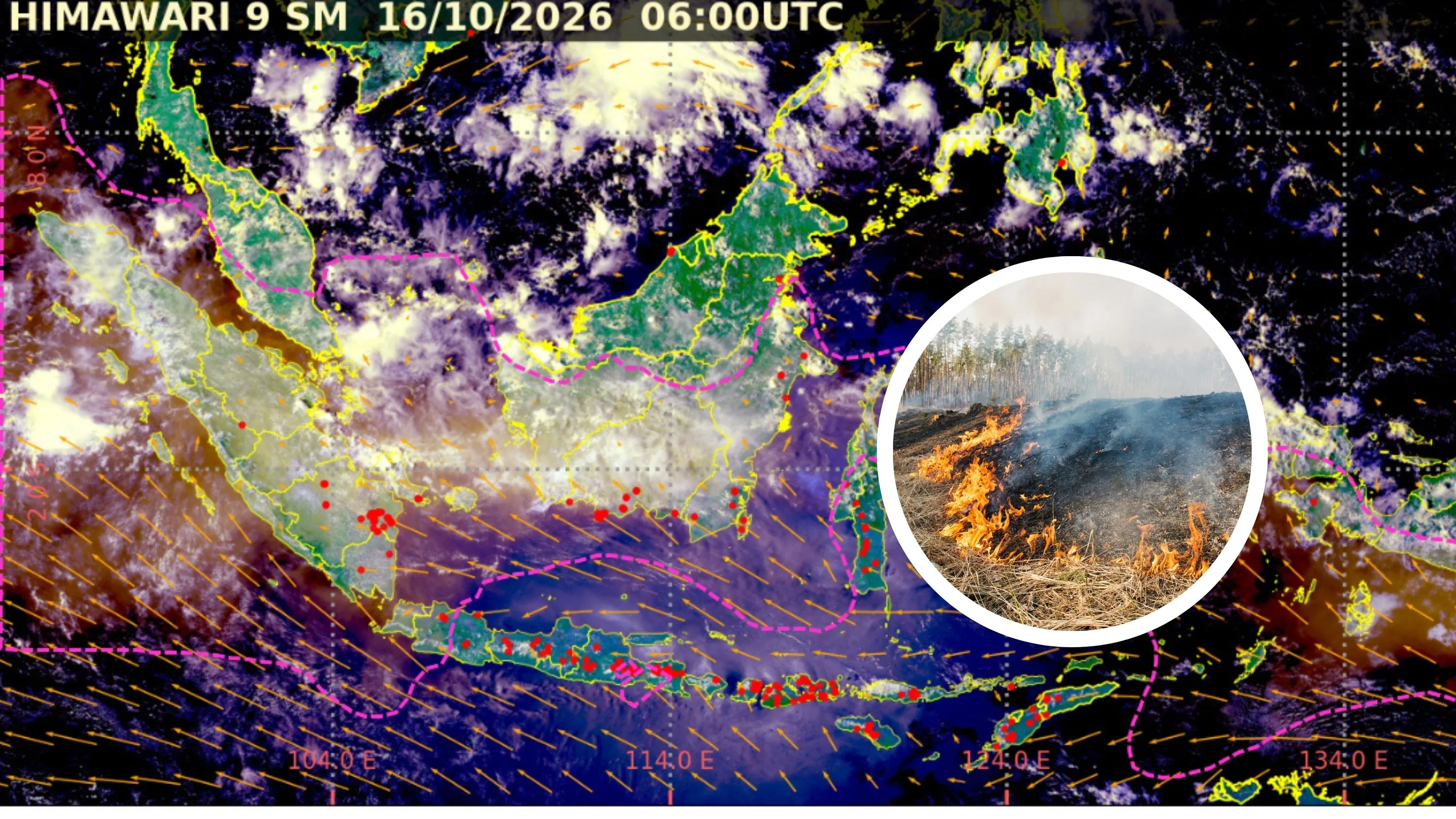 Waspada Efek Karhutla, Data Satelit BMKG Catat Sebaran Asap Mulai Landa Jawa Barat