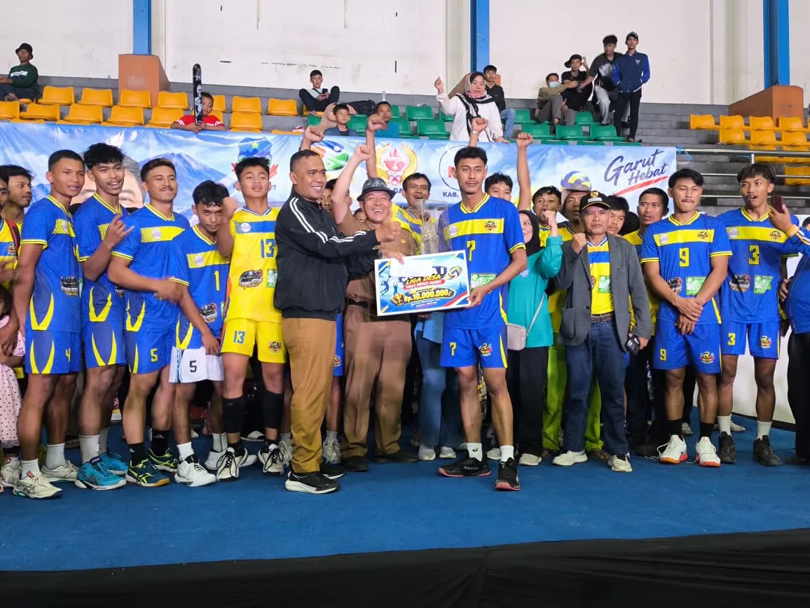 Liga Desa Voli Indoor Piala Bupati Garut 2026, Desa Lebak Agung Karangpawitan Keluar Jadi Juara