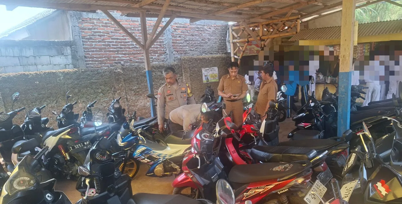 Polisi Tertibkan Motor Pelajar di Kadungora Garut, 6 Knalpot Disita