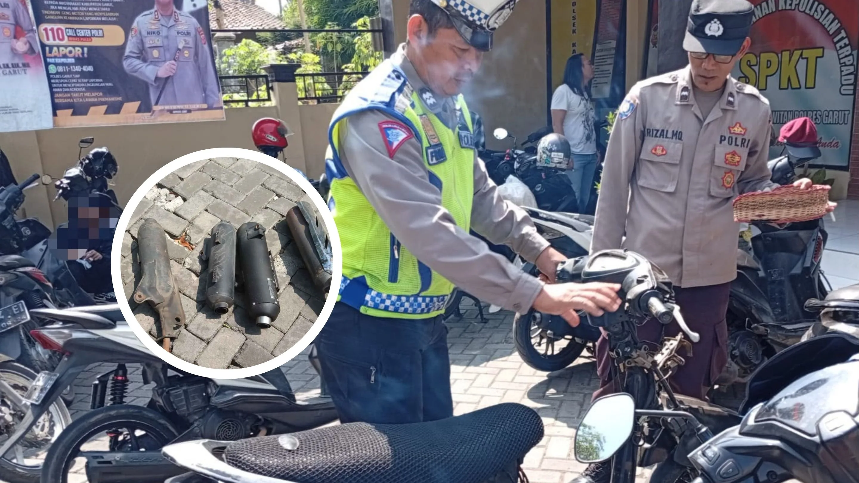 Kerap Resahkan Warga di Karangpawitan Garut, Lima Knalpot Brong Diamankan Polisi