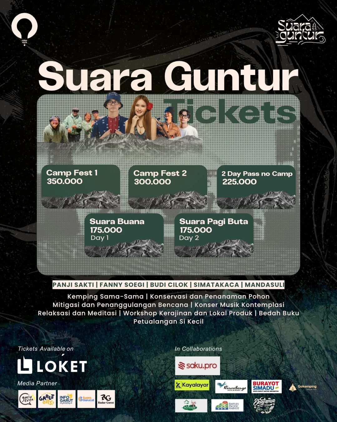 Segini Harga Tiket Konser Budi Cilok, Panji Sakti & Fanny Soegi di Kaki Gunung Guntur Garut